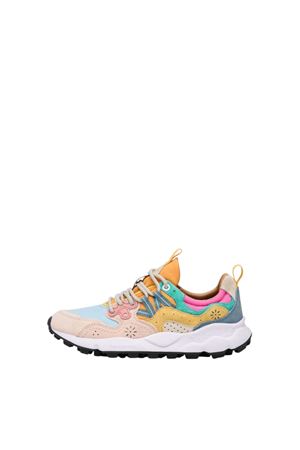 Sneakers in suede e tessuto tecnico Rosa, Celeste 2017817011I25 FLOWER MOUNTAIN | Sneaker | 2017817011I25